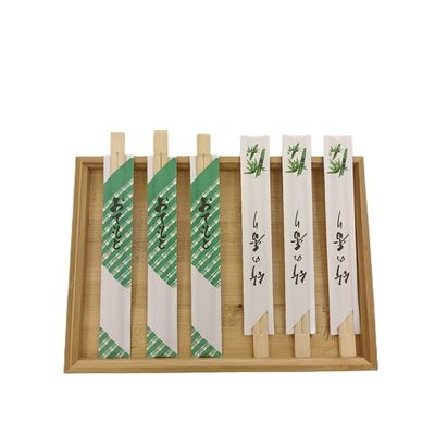 Gepersonaliseerd logo Acceptabel 100% natuurlijke kleur hapjes Wegwerp bamboe hapjes Custom verpakking Sushi Twin hapjes