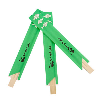 Gepersonaliseerd logo Acceptabel 100% natuurlijke kleur hapjes Wegwerp bamboe hapjes Custom verpakking Sushi Twin hapjes