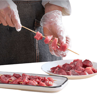 Natuurkleurige eenmalige bamboe barbecue stokken handig schimmelbestendige