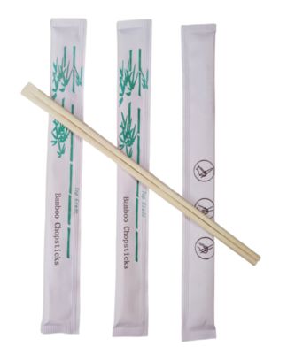 Bamboo chopsticks with Logo print individual full paper sleeve/wrap Sushi Tensoge Chopsticks Chinese disposable bamboo Chopsticks