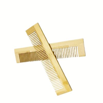 Disposable Bamboo Hair Comb with Soft Bristles Made from 100% Mao Bamboo for Travel and Home Use