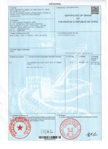 China Hunan Shengheyuan Bamboo And Wood Products Import And Export Co., Ltd. Certificaten